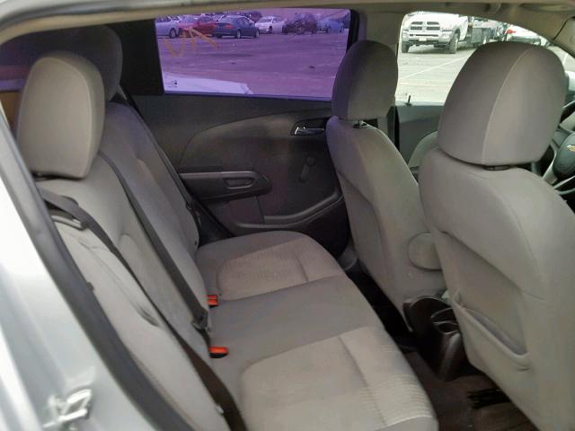 1G1JB6SH0C4102523 - 2012 CHEVROLET SONIC LS SILVER photo 6