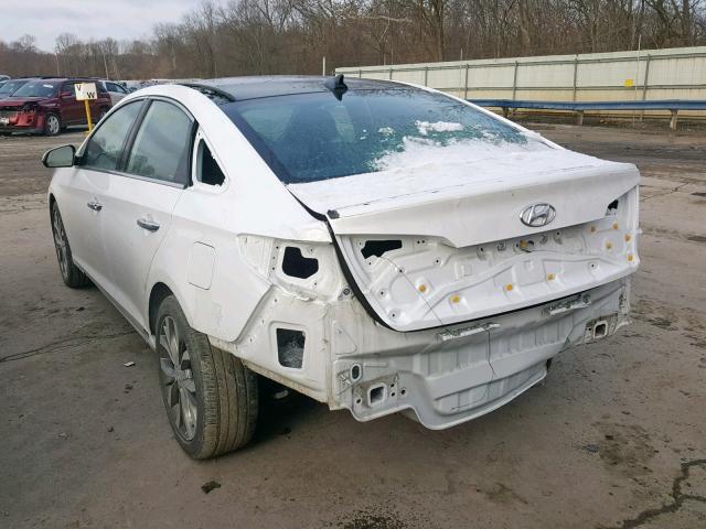 5NPE34ABXHH470278 - 2017 HYUNDAI SONATA SPO WHITE photo 3