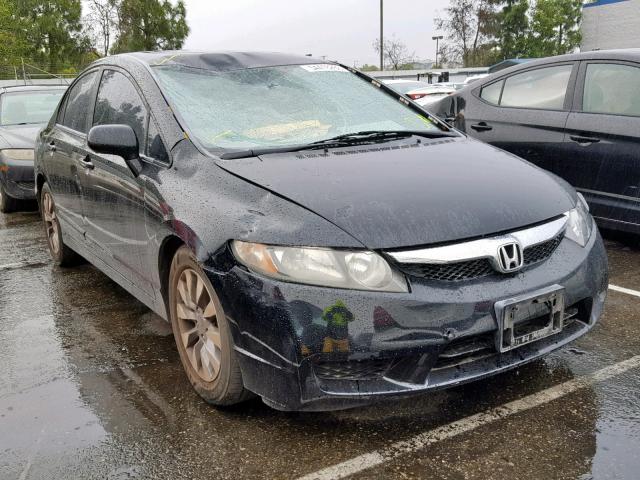 19XFA1F93AE039192 - 2010 HONDA CIVIC EXL BLACK photo 1