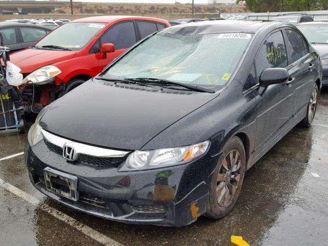 19XFA1F93AE039192 - 2010 HONDA CIVIC EXL BLACK photo 2