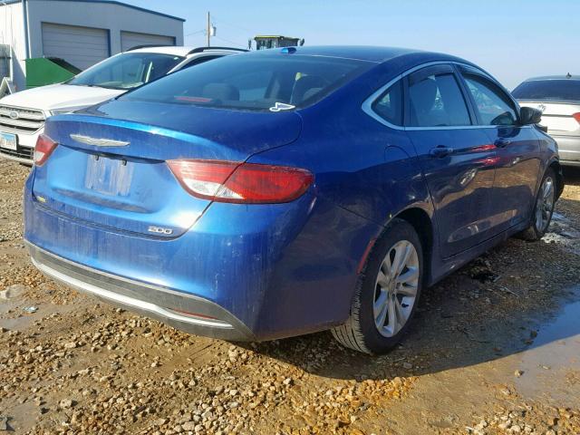 1C3CCCAB6FN681108 - 2015 CHRYSLER 200 LIMITE BLUE photo 4