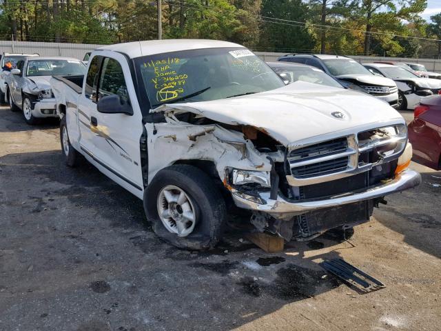 1B7GL22X9XS316250 - 1999 DODGE DAKOTA WHITE photo 1