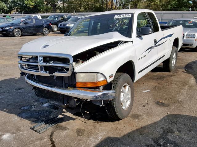 1B7GL22X9XS316250 - 1999 DODGE DAKOTA WHITE photo 2