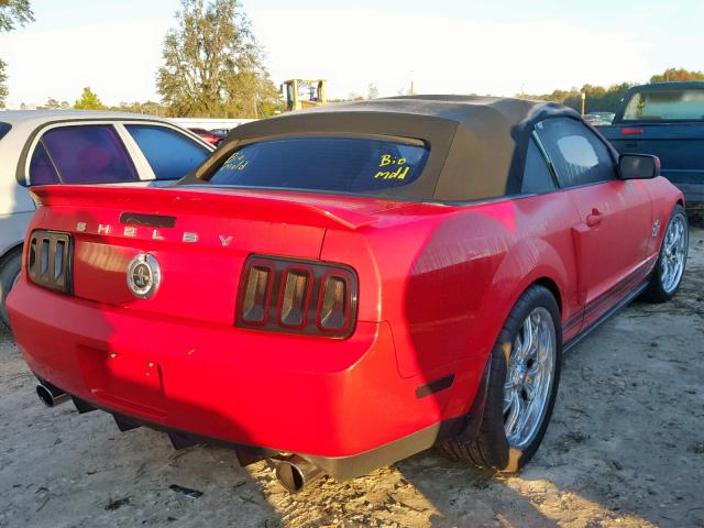 1ZVHT89SX75278413 - 2007 FORD MUSTANG SH RED photo 4