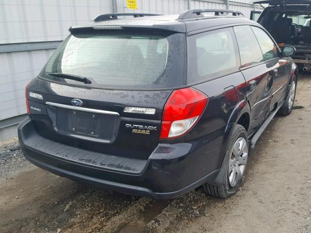 4S4BP60C187321092 - 2008 SUBARU OUTBACK BLACK photo 4