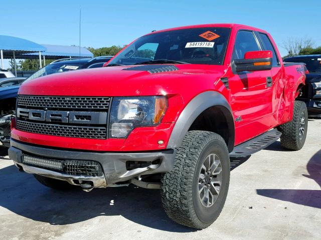 1FTEX1R65CFC18029 - 2012 FORD F150 SVT R RED photo 2