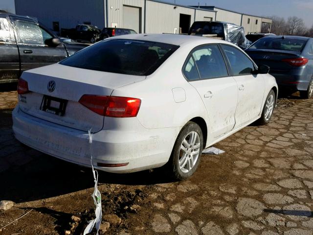 3VW1K7AJ0FM201818 - 2015 VOLKSWAGEN JETTA BASE Սպիտակ լուսանկար 4