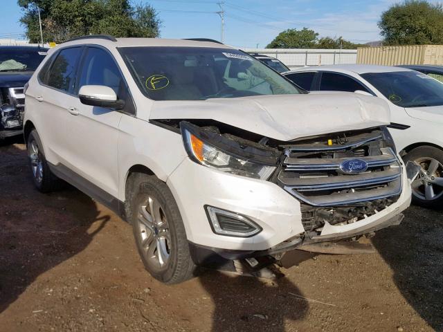 2FMTK3J82FBB34248 - 2015 FORD EDGE SEL WHITE photo 1