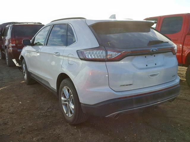 2FMTK3J82FBB34248 - 2015 FORD EDGE SEL WHITE photo 3