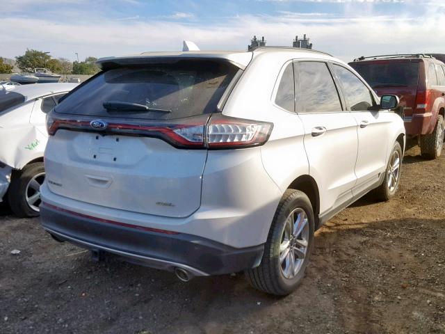 2FMTK3J82FBB34248 - 2015 FORD EDGE SEL WHITE photo 4