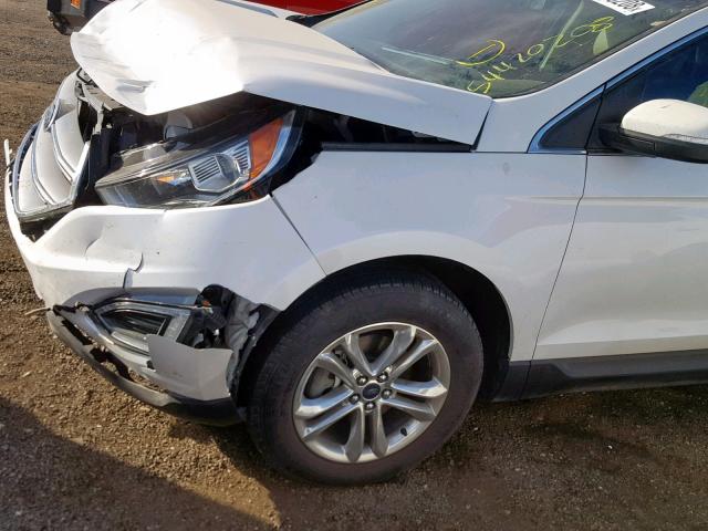 2FMTK3J82FBB34248 - 2015 FORD EDGE SEL WHITE photo 9