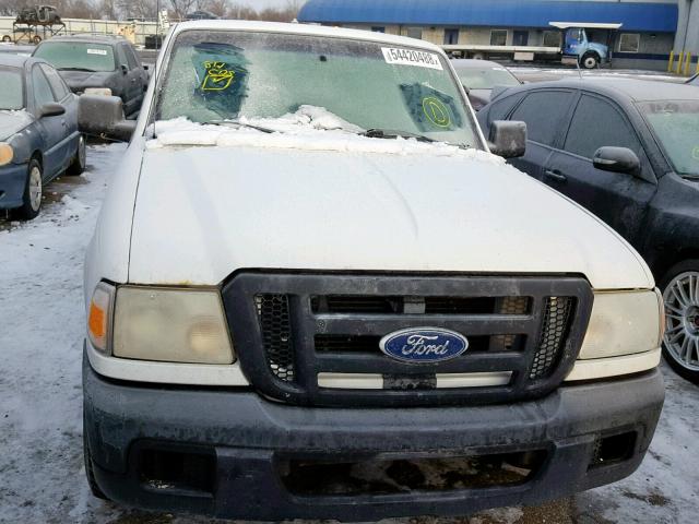 1FTYR10D97PA44534 - 2007 FORD RANGER WHITE photo 9