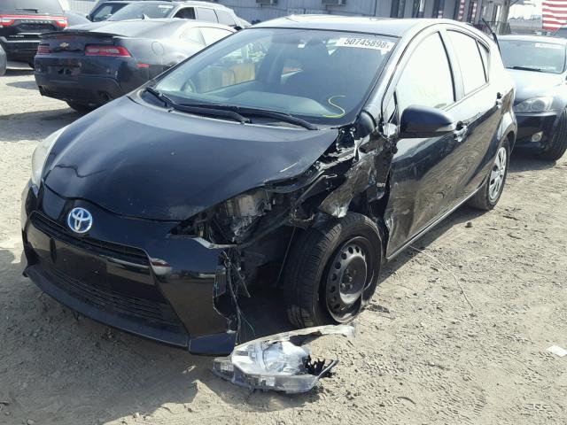 JTDKDTB31E1568006 - 2014 TOYOTA PRIUS C BLACK photo 2