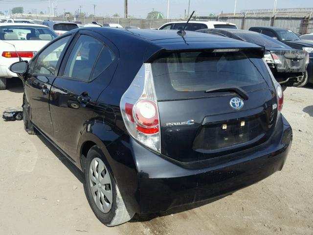 JTDKDTB31E1568006 - 2014 TOYOTA PRIUS C BLACK photo 3