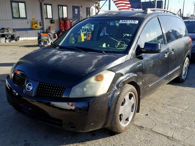 5N1BV28UX5N126921 - 2005 NISSAN QUEST S BLACK photo 2