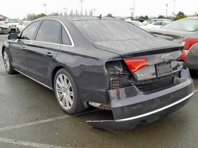 WAURVAFD0BN004951 - 2011 AUDI A8 L QUATT GRAY photo 3