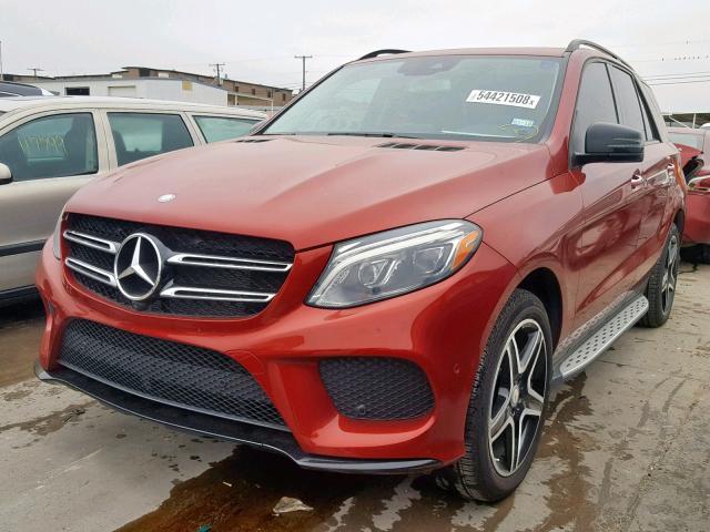 4JGDA5GB2GA694578 - 2016 MERCEDES-BENZ GLE 400 4M BURGUNDY photo 2