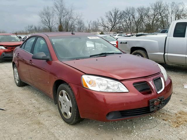 1G2ZF57B184300892 - 2008 PONTIAC G6 VALUE L MAROON photo 1