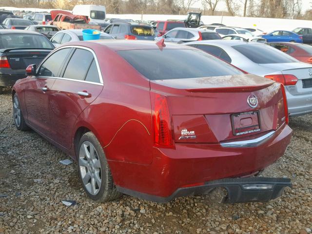 1G6AA5RX8E0105927 - 2014 CADILLAC ATS RED photo 3