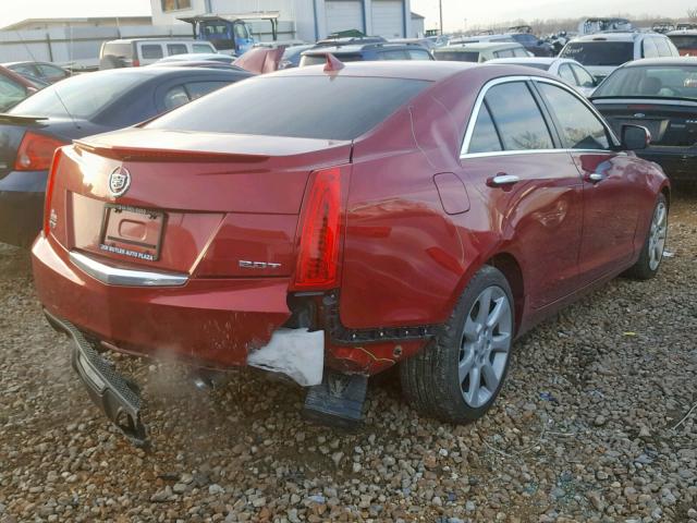 1G6AA5RX8E0105927 - 2014 CADILLAC ATS RED photo 4