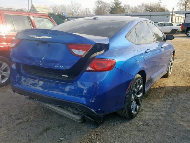 1C3CCCBG7FN626483 - 2015 CHRYSLER 200 S BLUE photo 4