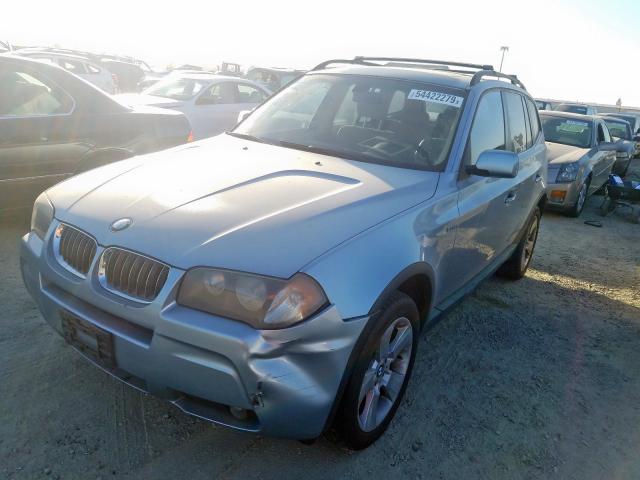 WBXPA93416WG78993 - 2006 BMW X3 3.0I BLUE photo 2