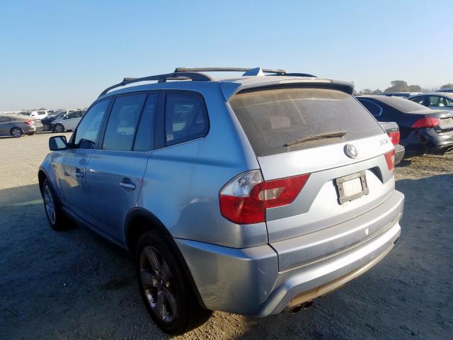 WBXPA93416WG78993 - 2006 BMW X3 3.0I BLUE photo 3