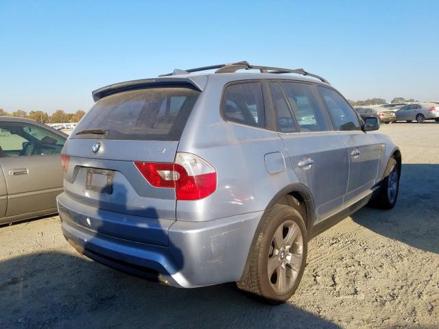 WBXPA93416WG78993 - 2006 BMW X3 3.0I BLUE photo 4