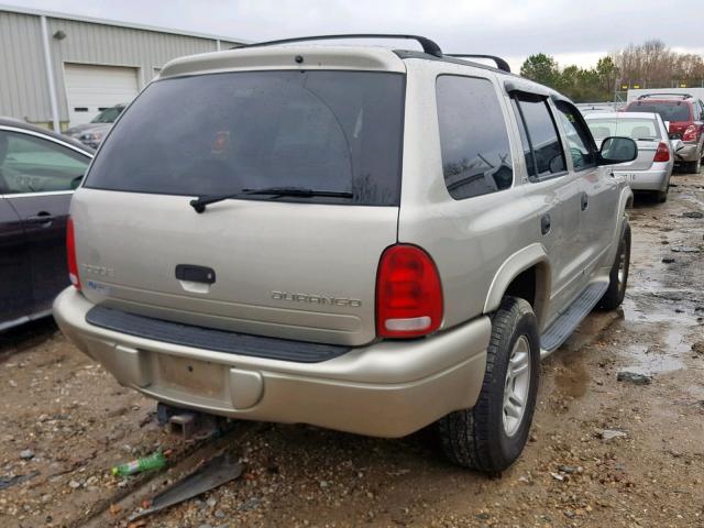 1B4HS58Z52F147196 - 2002 DODGE DURANGO SL SILVER photo 4