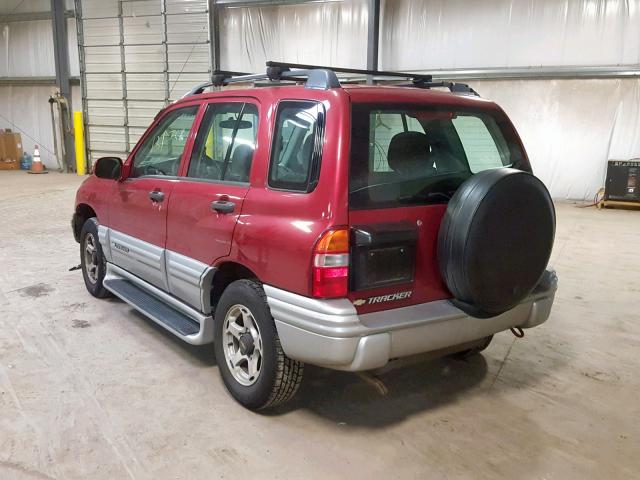 2CNBJ634916922844 - 2001 CHEVROLET TRACKER LT RED photo 3