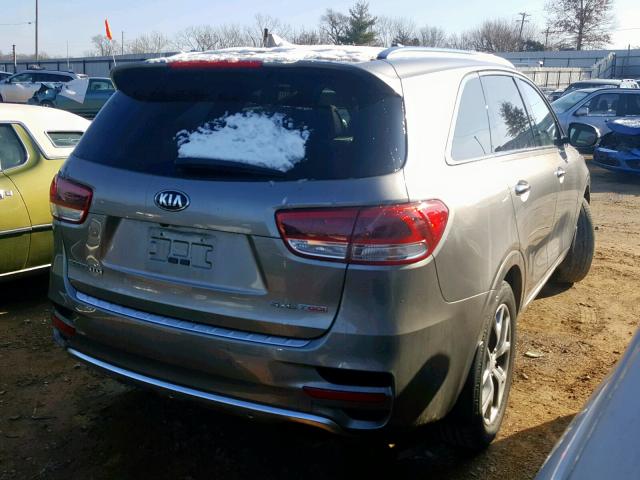 5XYPK4A17GG028910 - 2016 KIA SORENTO SX SILVER photo 4