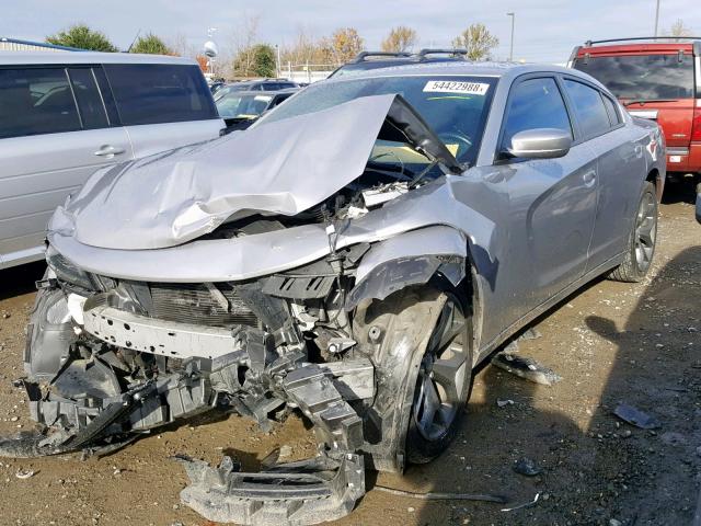 2C3CDXHG8FH817141 - 2015 DODGE CHARGER SX SILVER photo 2