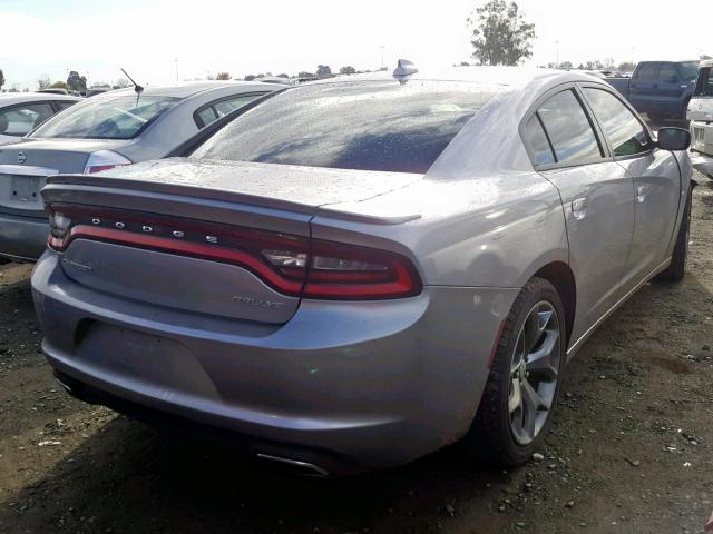 2C3CDXHG8FH817141 - 2015 DODGE CHARGER SX SILVER photo 4