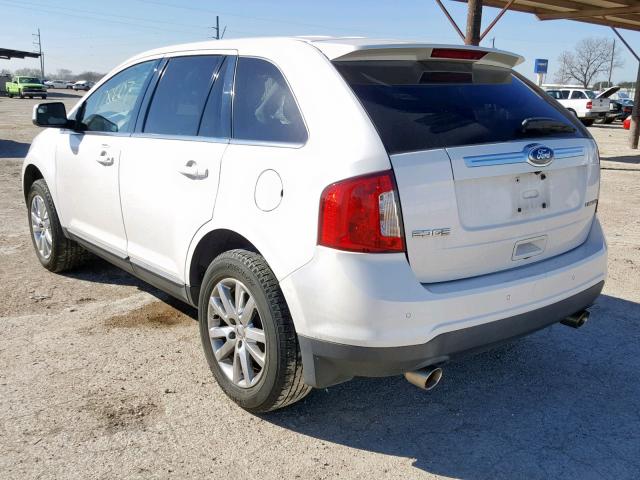 2FMDK3KC7BBA17203 - 2011 FORD EDGE LIMIT WHITE photo 3