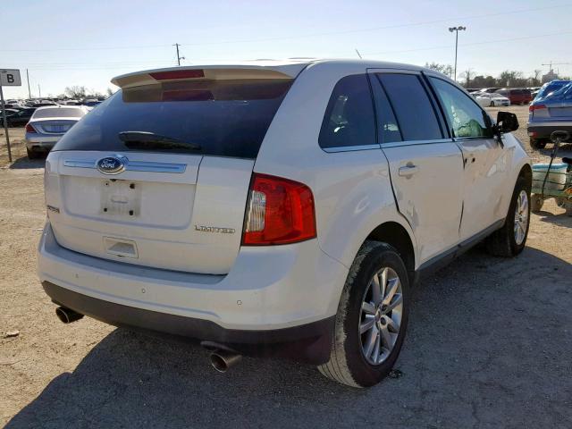 2FMDK3KC7BBA17203 - 2011 FORD EDGE LIMIT WHITE photo 4