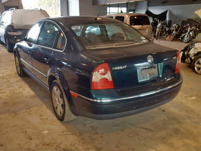 WVWRH63B01E123897 - 2001 VOLKSWAGEN PASSAT GLX GREEN photo 3