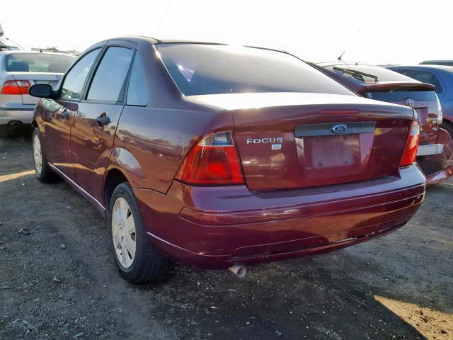 1FAHP34N97W313244 - 2007 FORD FOCUS ZX4 RED photo 3