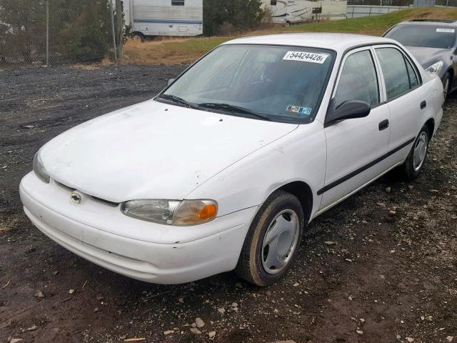 1Y1SK5281XZ419821 - 1999 CHEVROLET GEO PRIZM WHITE photo 2