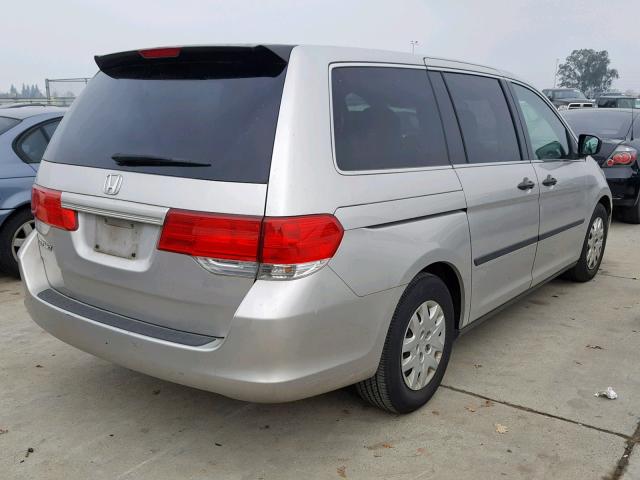 5FNRL38209B042690 - 2009 HONDA ODYSSEY LX SILVER photo 4