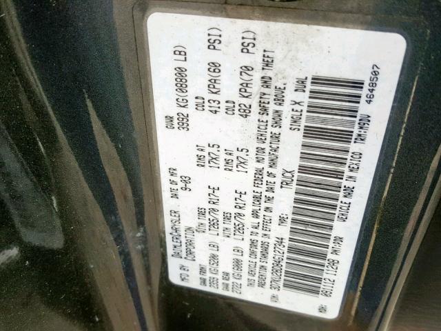 3D7KU28D84G127344 - 2004 DODGE RAM 2500 S GRAY photo 10