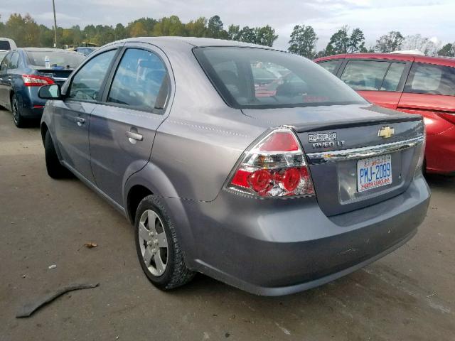 KL1TD5DE3AB130498 - 2010 CHEVROLET AVEO LS GRAY photo 3