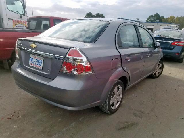 KL1TD5DE3AB130498 - 2010 CHEVROLET AVEO LS GRAY photo 4