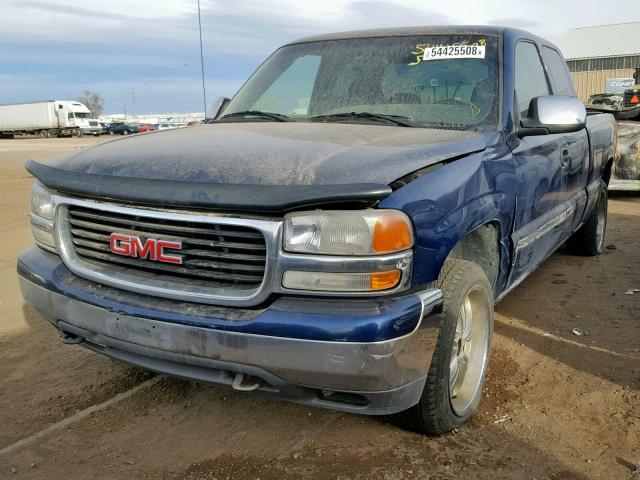 2GTEK19T121209466 - 2002 GMC NEW SIERRA BLUE photo 2