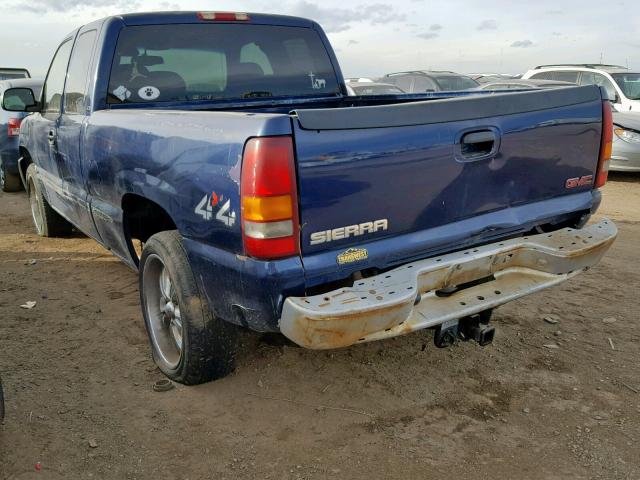 2GTEK19T121209466 - 2002 GMC NEW SIERRA BLUE photo 3