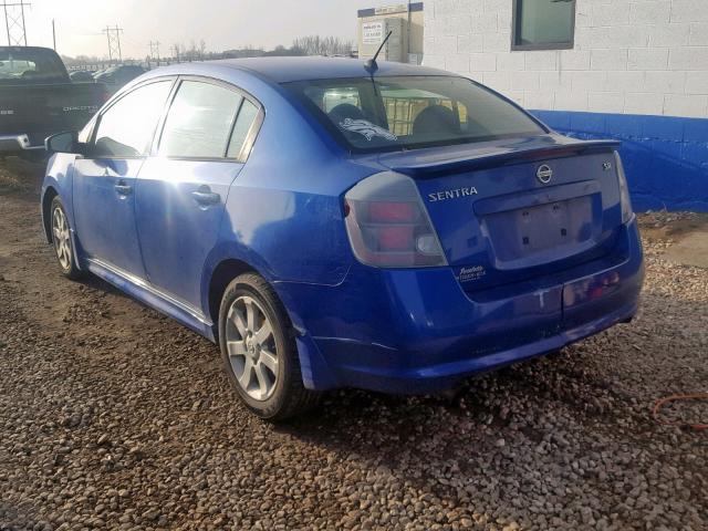 3N1AB6AP6AL632747 - 2010 NISSAN SENTRA 2.0 BLUE photo 3