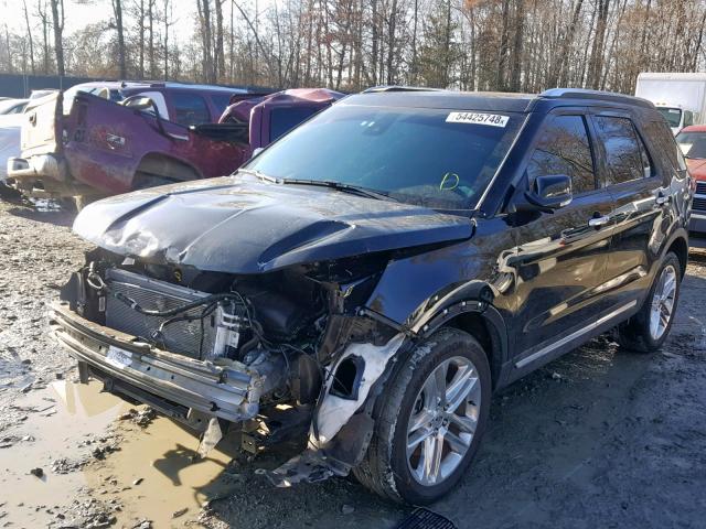 1FM5K8F88HGC75304 - 2017 FORD EXPLORER L BLACK photo 2