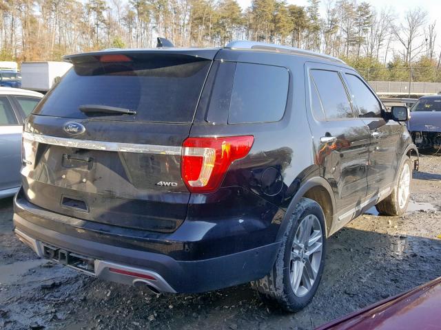 1FM5K8F88HGC75304 - 2017 FORD EXPLORER L BLACK photo 4