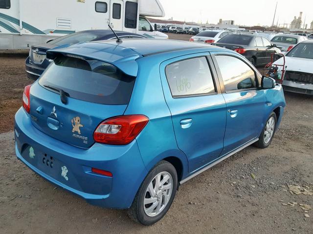 ML32A4HJ0HH002017 - 2017 MITSUBISHI MIRAGE SE BLUE photo 4