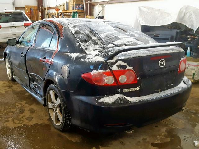 1YVHP85D055M48705 - 2005 MAZDA 6 S BLACK photo 3