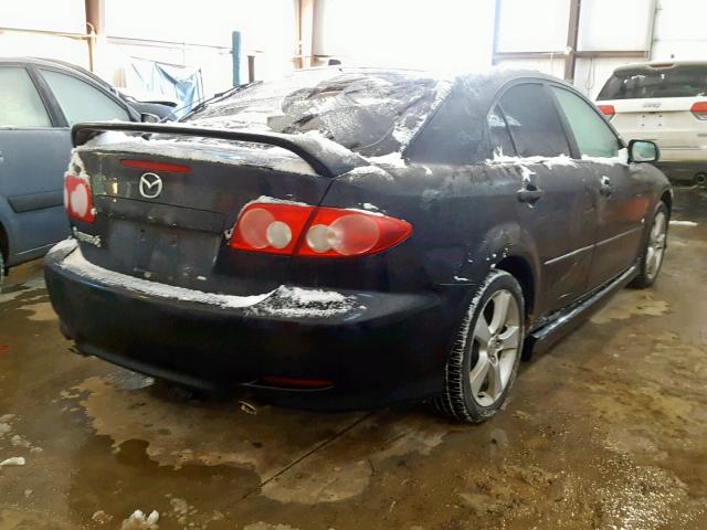 1YVHP85D055M48705 - 2005 MAZDA 6 S BLACK photo 4